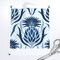 Thistle Damask Blue Plant Art Nouveau Hand Drawn Floral Navy Sky Custom Pre-pasted Wallpaper by Spoonflower Pre-Pasted Wallpaper 2FT Wide
